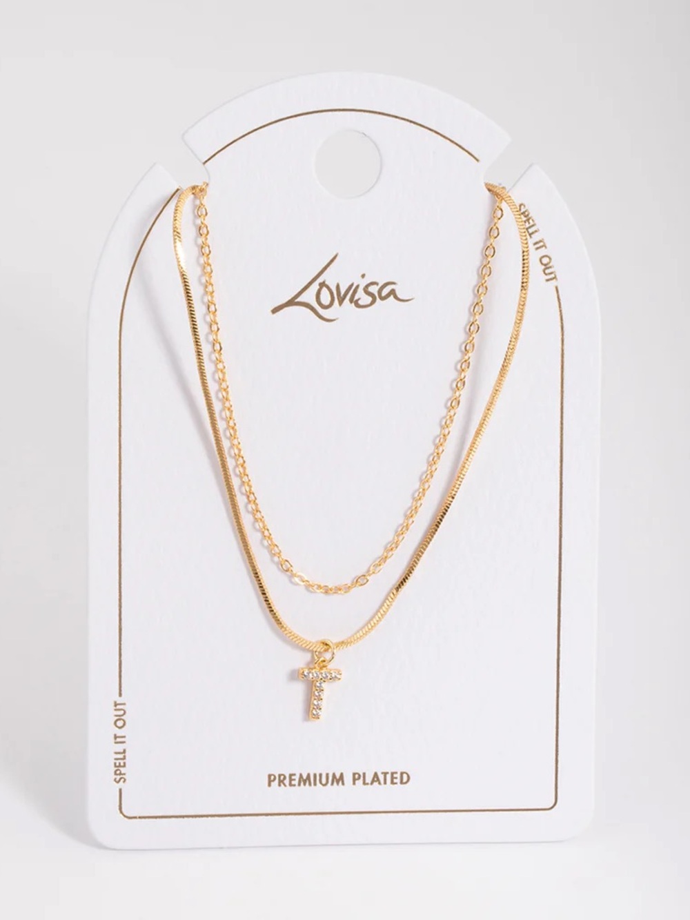Lovisa gold plated “T” necklace #173